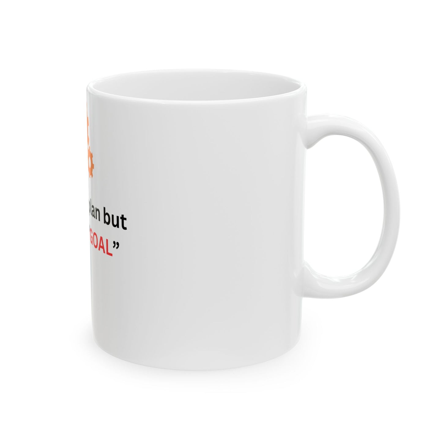 Motivational Ceramic Mug – “Change the plan but never the ‘GOAL’” Coffee Cup