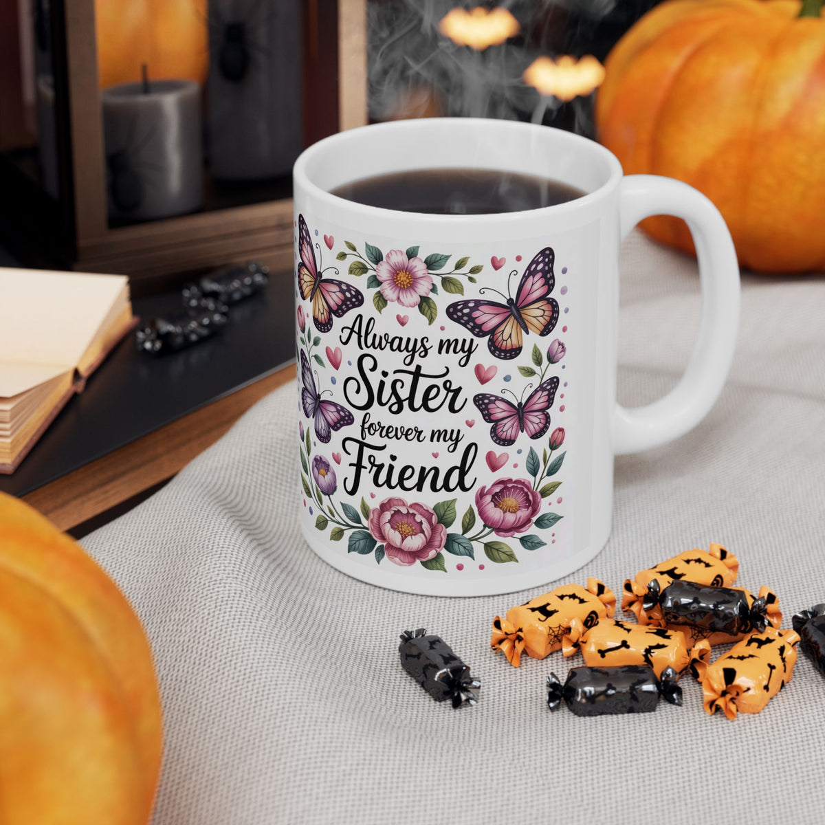 Butterfly Floral Ceramic Mug