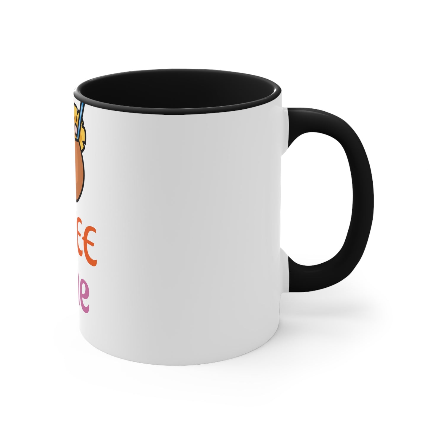 Cute Coffee Time Accent Mug, Gift for Coffee Lovers, Halloween Decor, Fun Kitchenware, Quirky Gift Idea