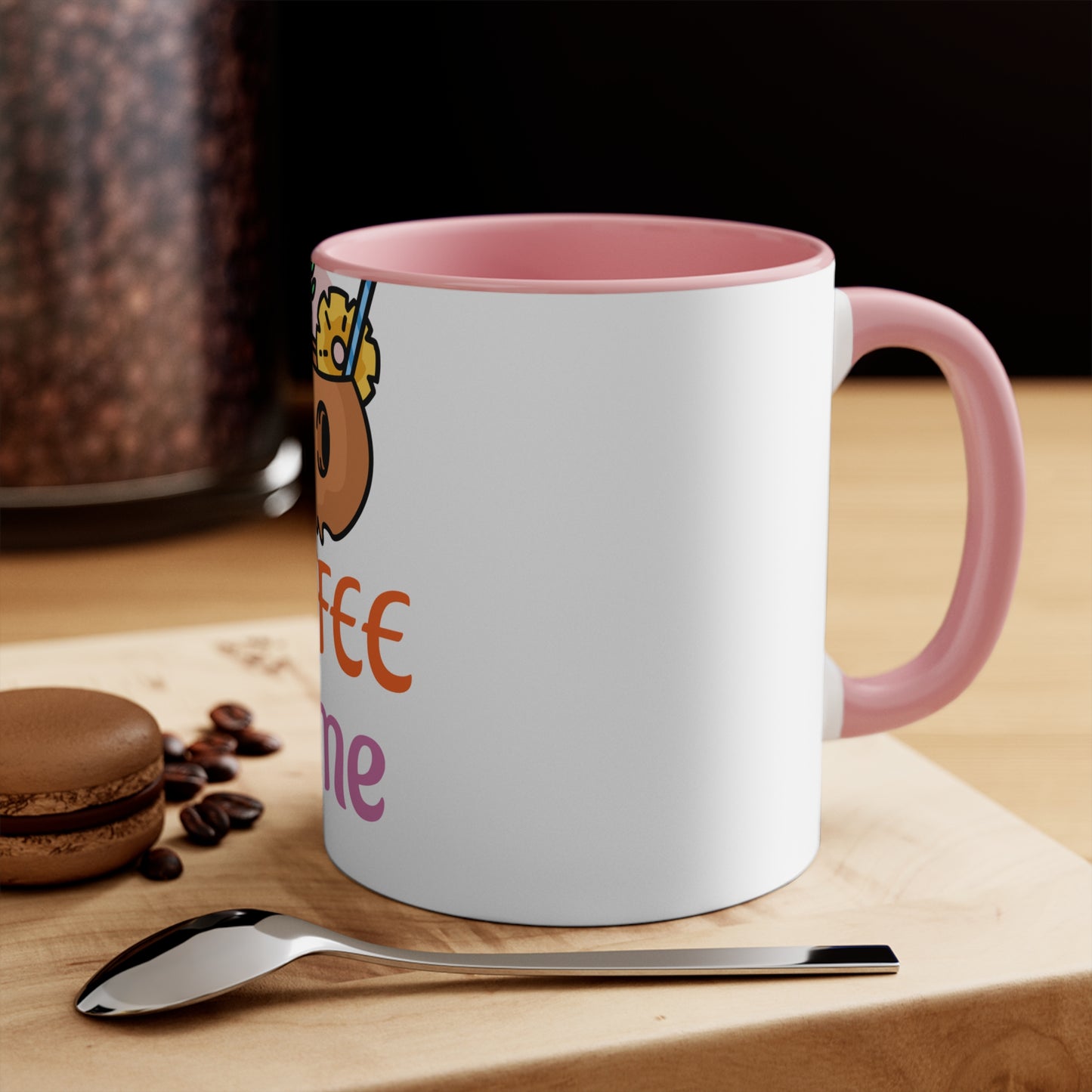 Cute Coffee Time Accent Mug, Gift for Coffee Lovers, Halloween Decor, Fun Kitchenware, Quirky Gift Idea