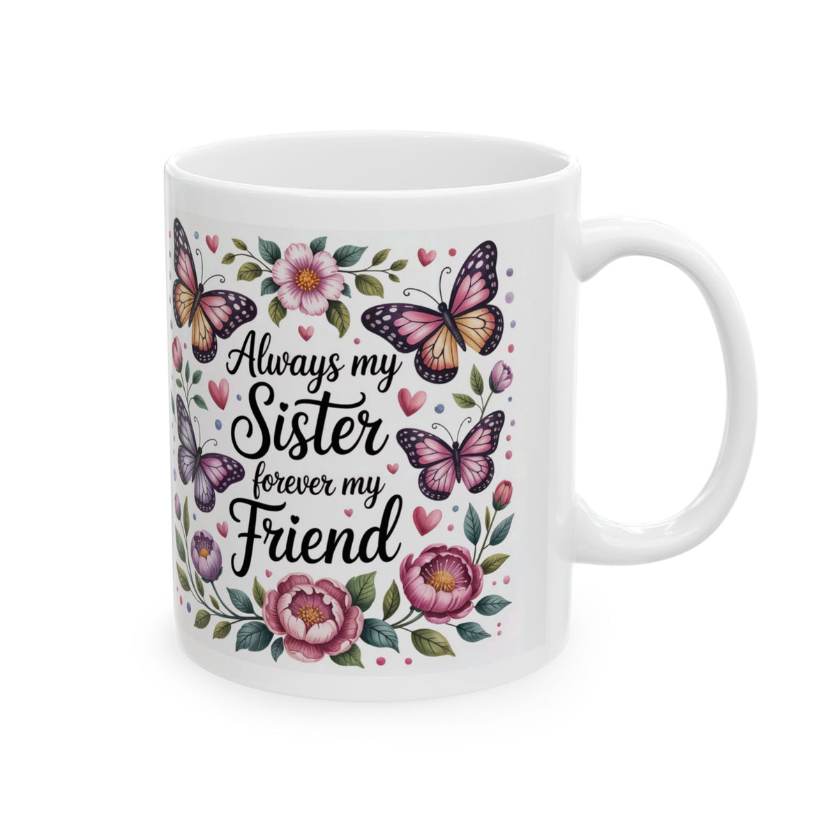 Butterfly Floral Ceramic Mug