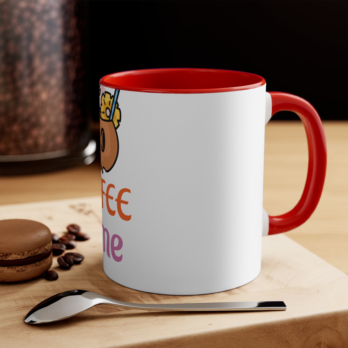 Cute Coffee Time Accent Mug, Gift for Coffee Lovers, Halloween Decor, Fun Kitchenware, Quirky Gift Idea