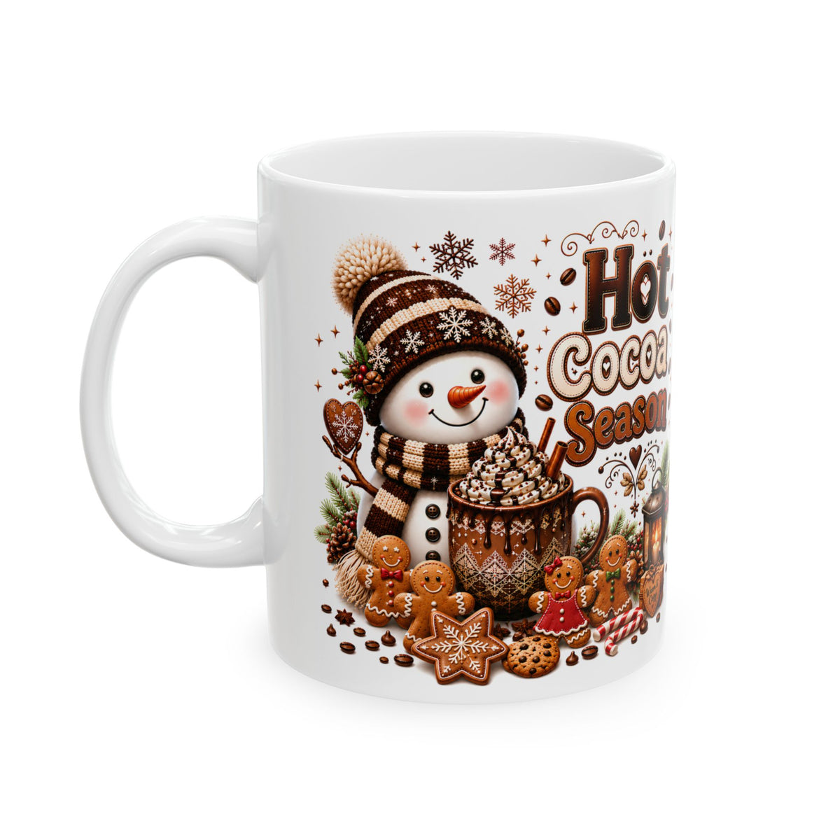 Hot Cocoa Season Snowman Christmas Mug