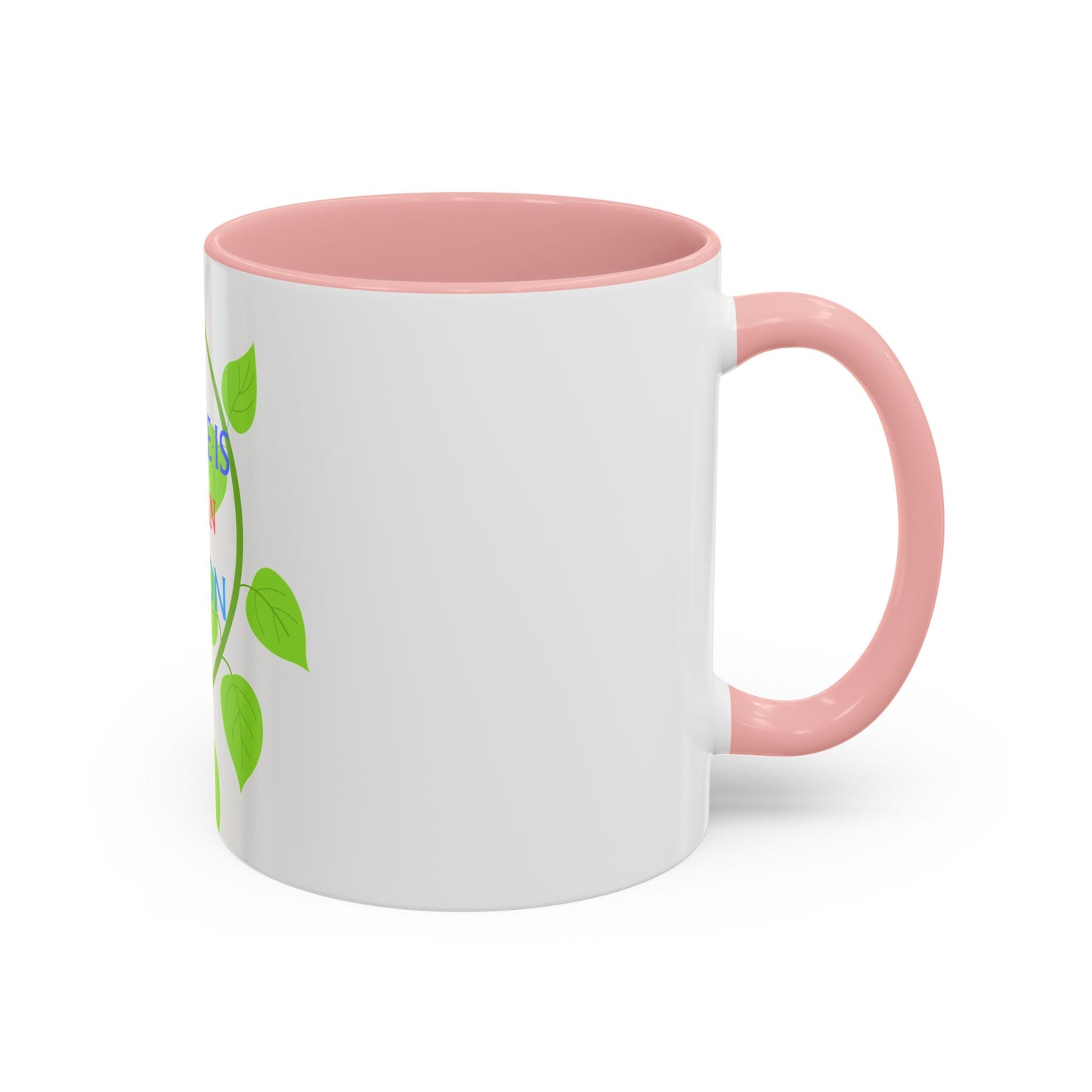Failure Is Not An Option Accent Coffee Mug – Motivational Inspirational Tea Cup with Green Vine Design