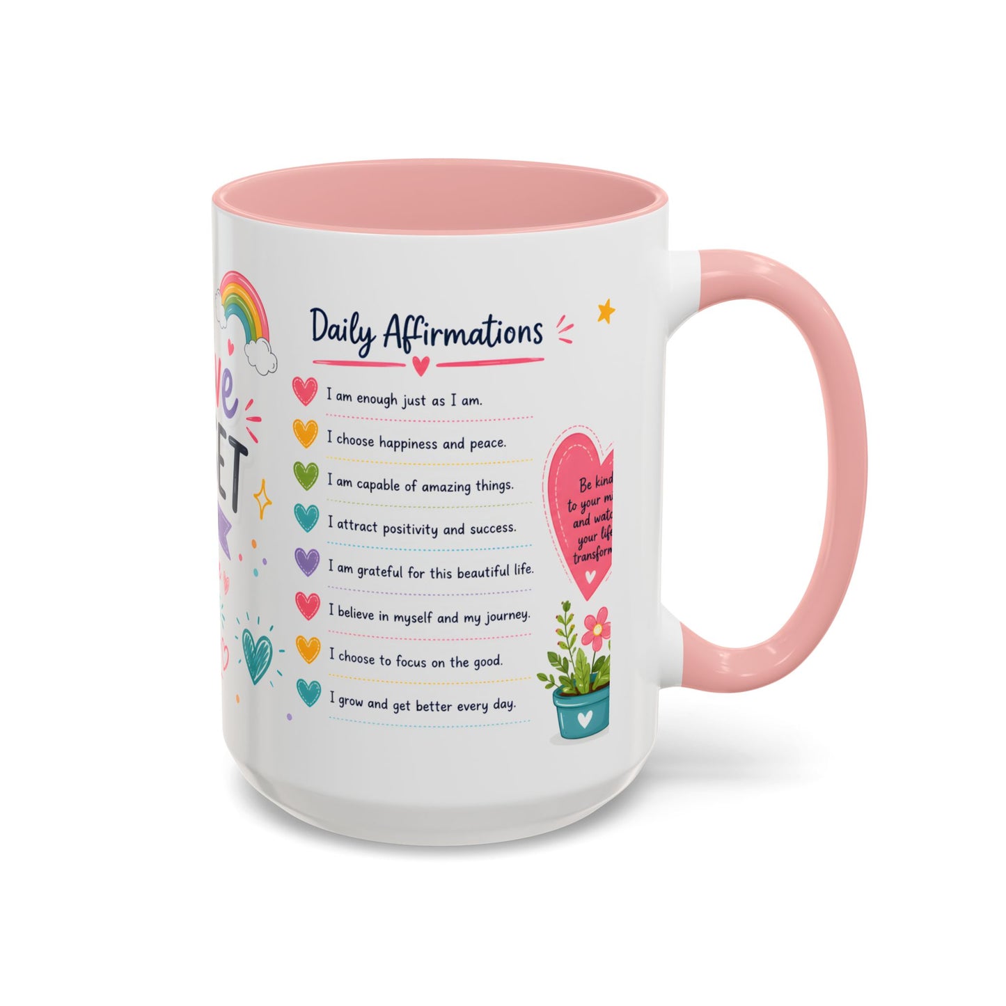 Positive Mindset Coffee Mug — Daily Affirmations 11/15oz