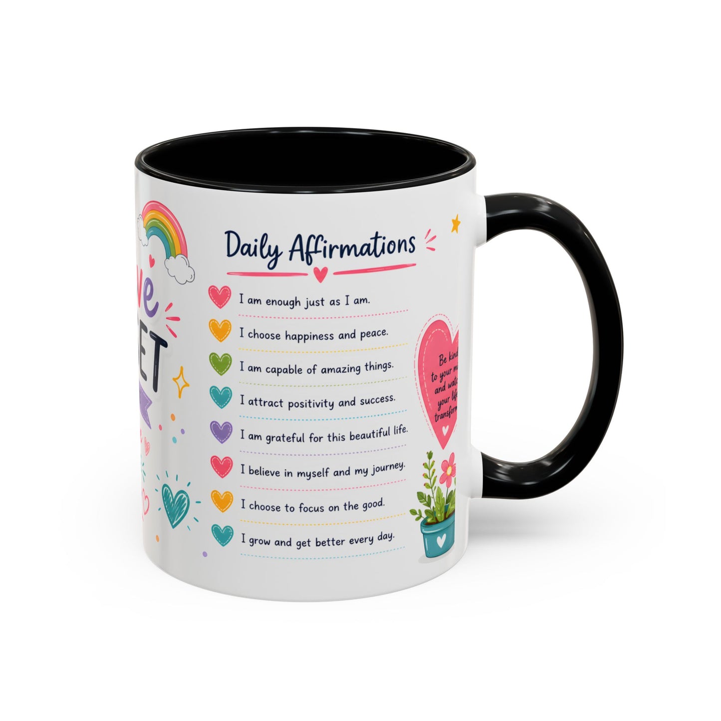 Positive Mindset Coffee Mug — Daily Affirmations 11/15oz
