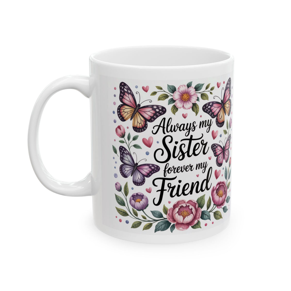 Butterfly Floral Ceramic Mug
