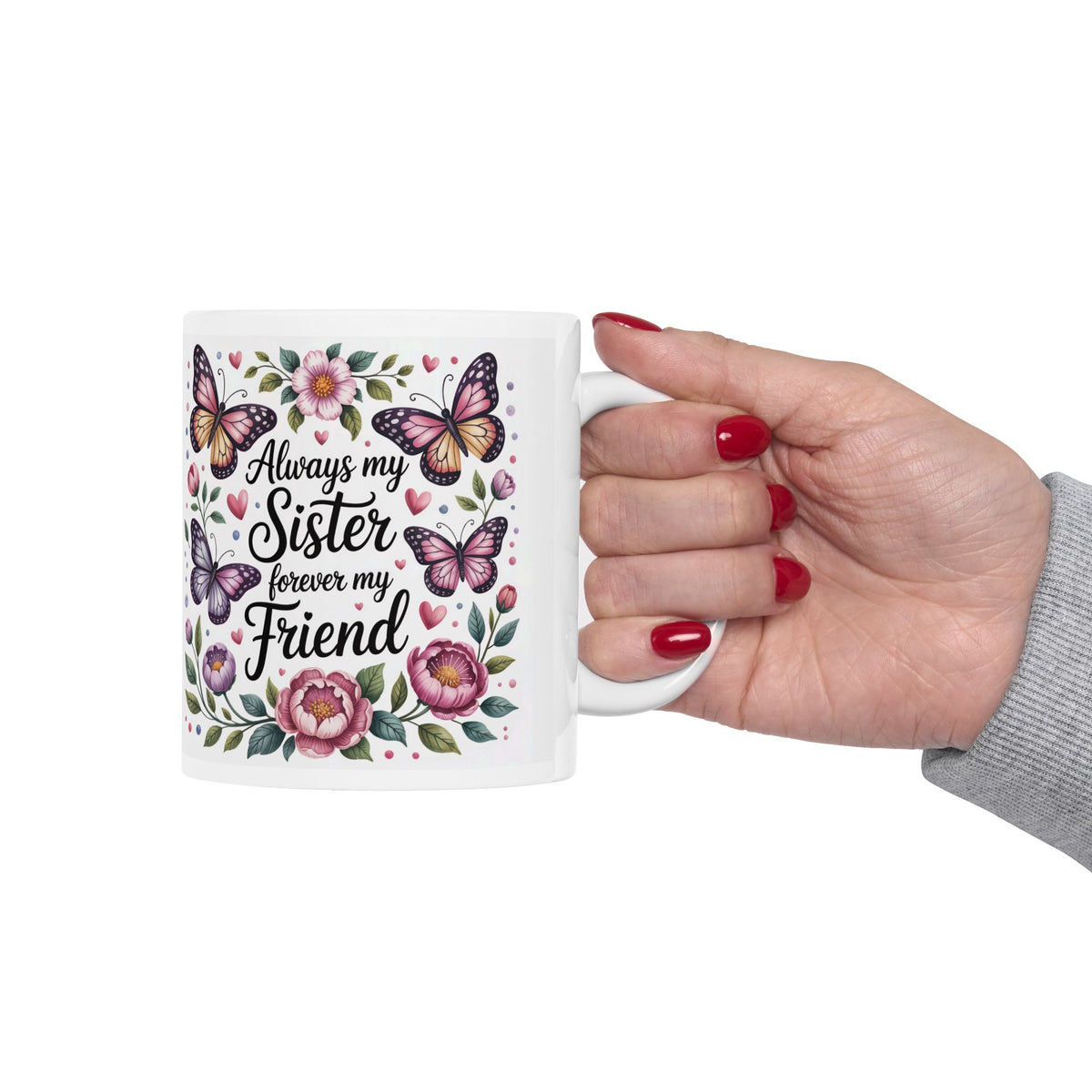 Butterfly Floral Ceramic Mug