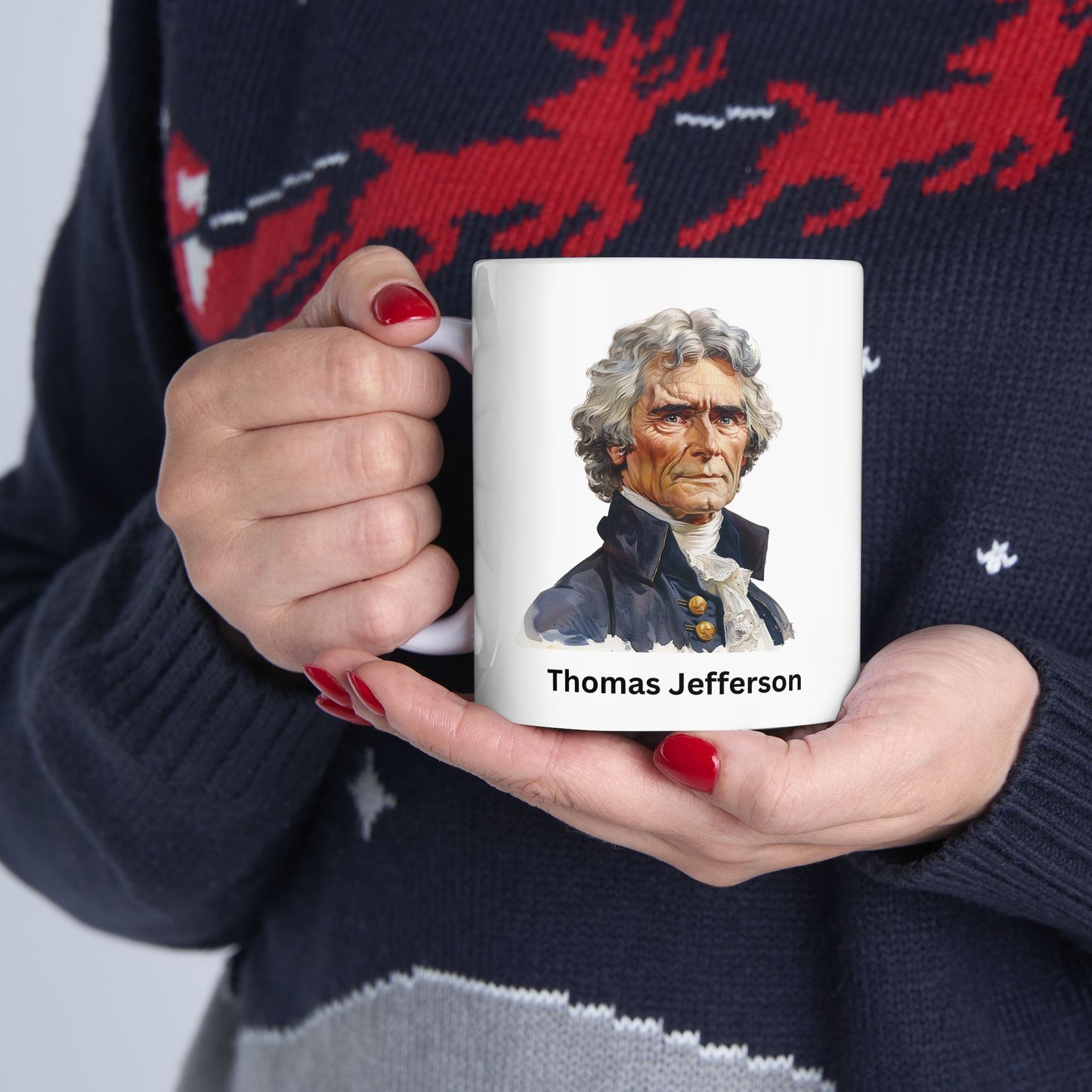 Thomas Jefferson Facts Ceramic Mug — Historical Quotes & Fun Facts 11oz/15oz