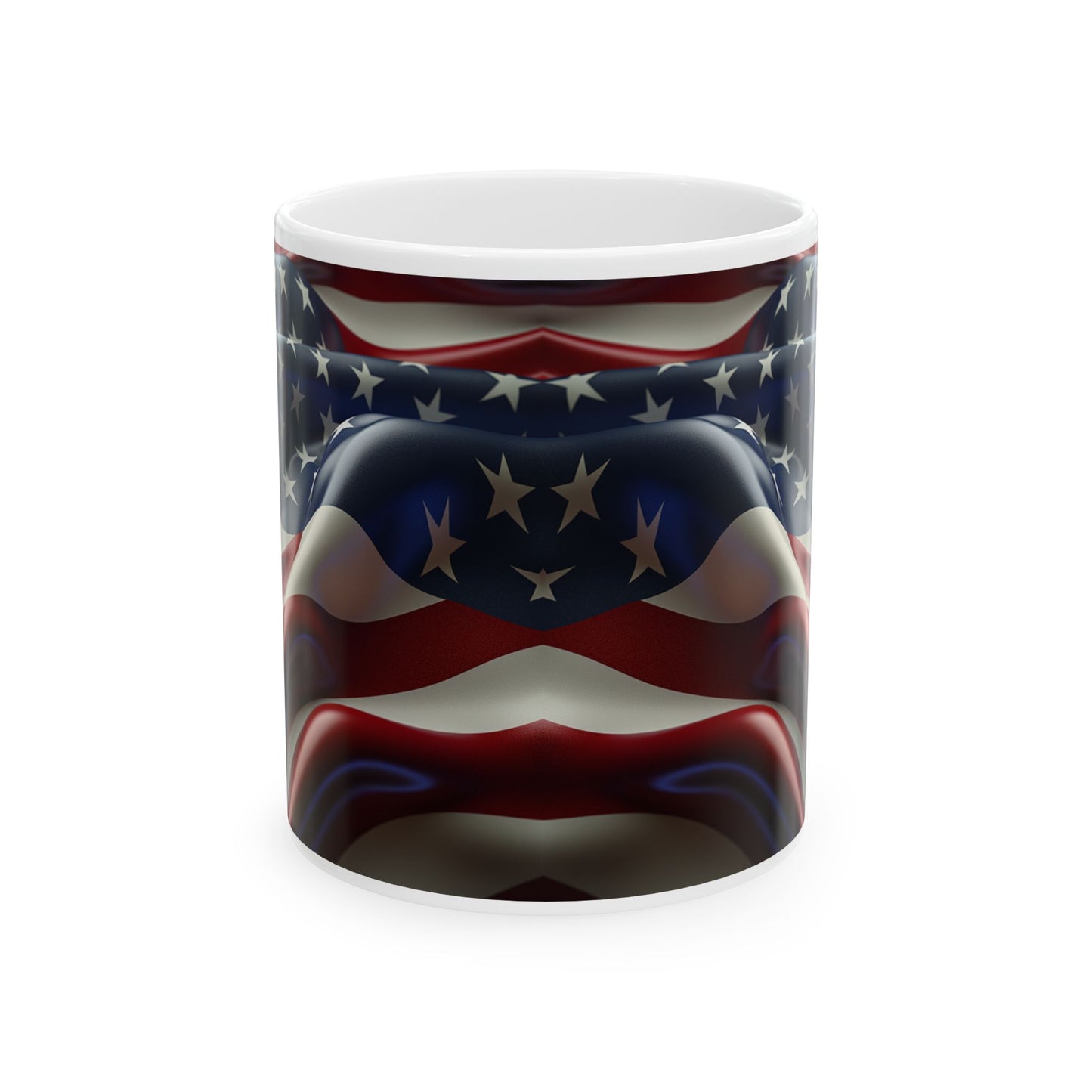 Patriotic American Flag Ceramic Mug — Stars & Stripes 11oz/15oz