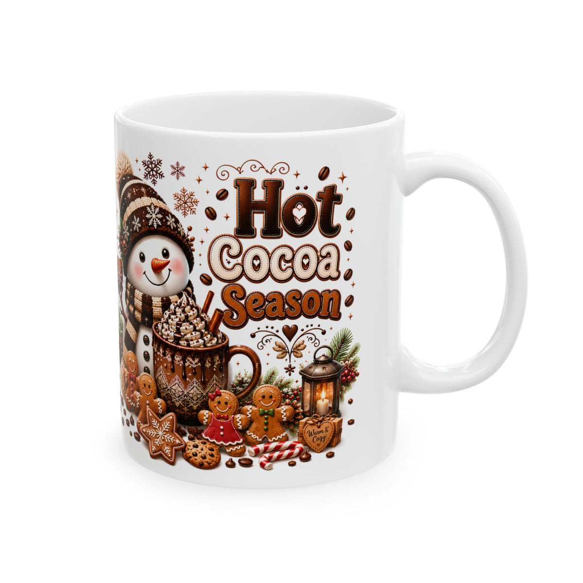 Hot Cocoa Season Snowman Christmas Mug