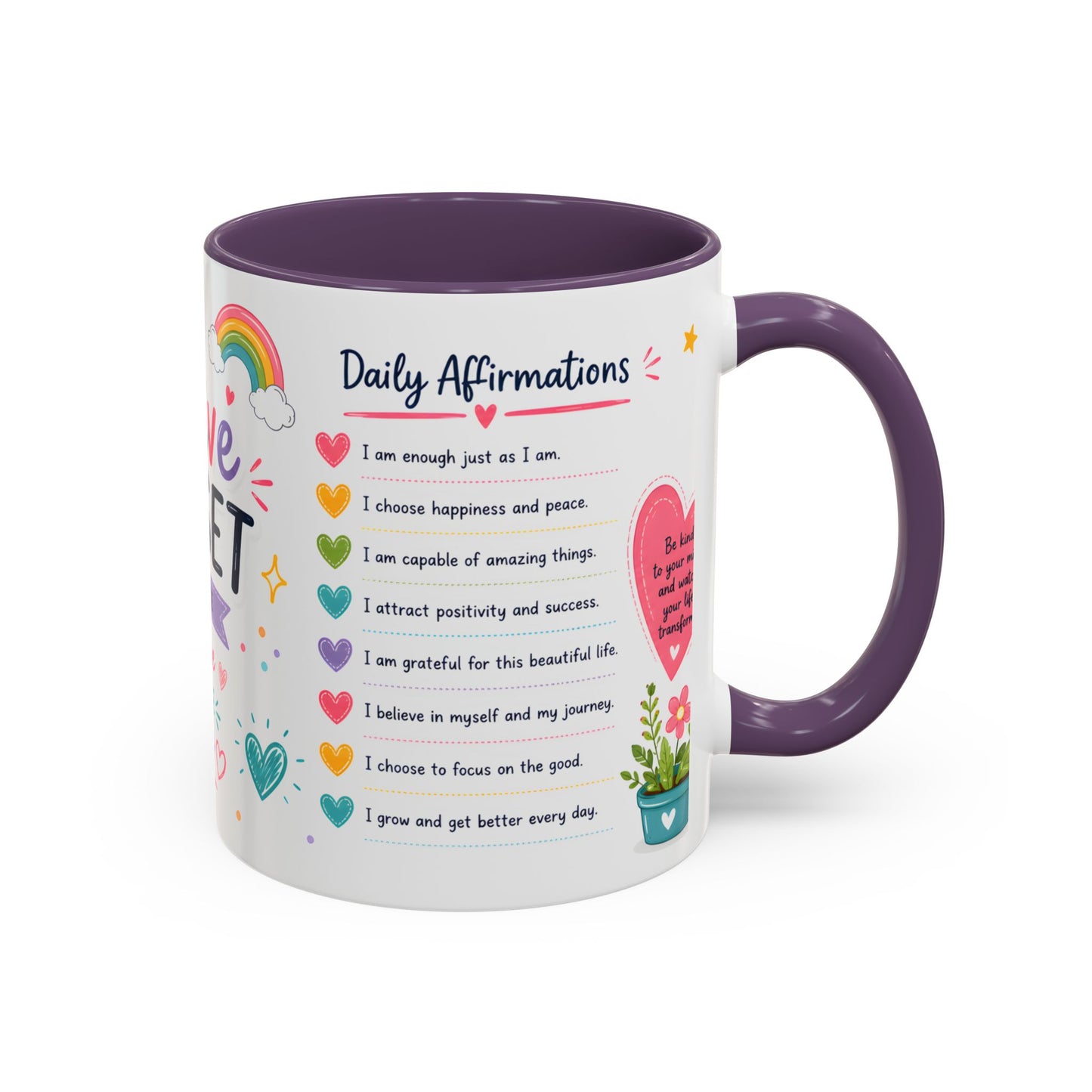 Positive Mindset Coffee Mug — Daily Affirmations 11/15oz