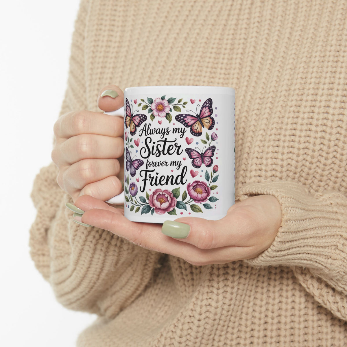 Butterfly Floral Ceramic Mug