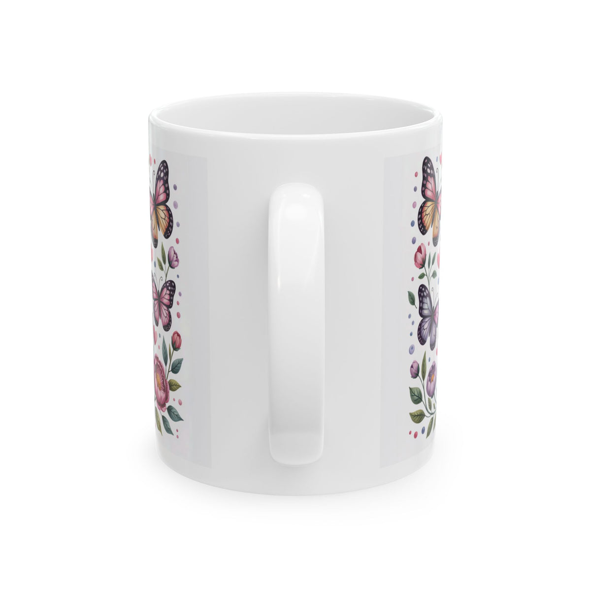 Butterfly Floral Ceramic Mug