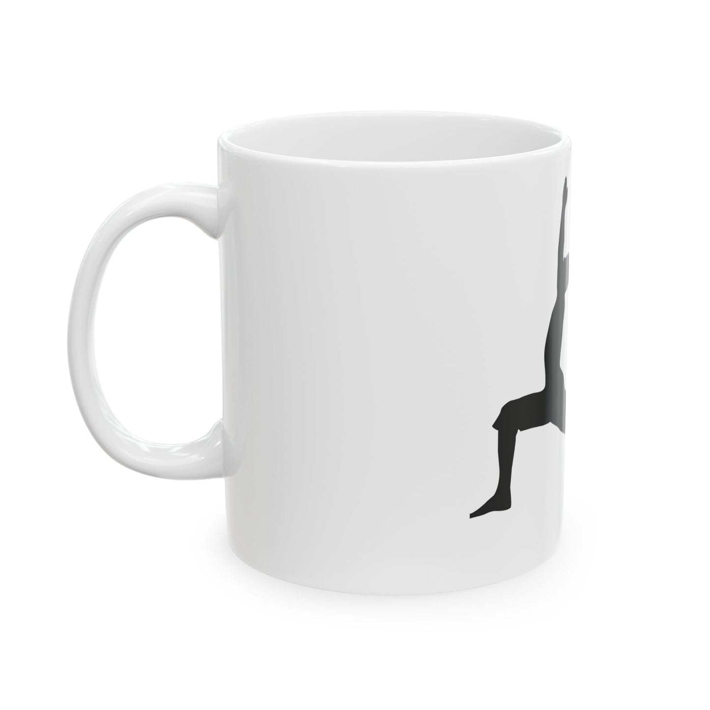 Yoga Pose Ceramic Mug – "Believe You Can and You’re Halfway There" Inspirational Coffee Cup