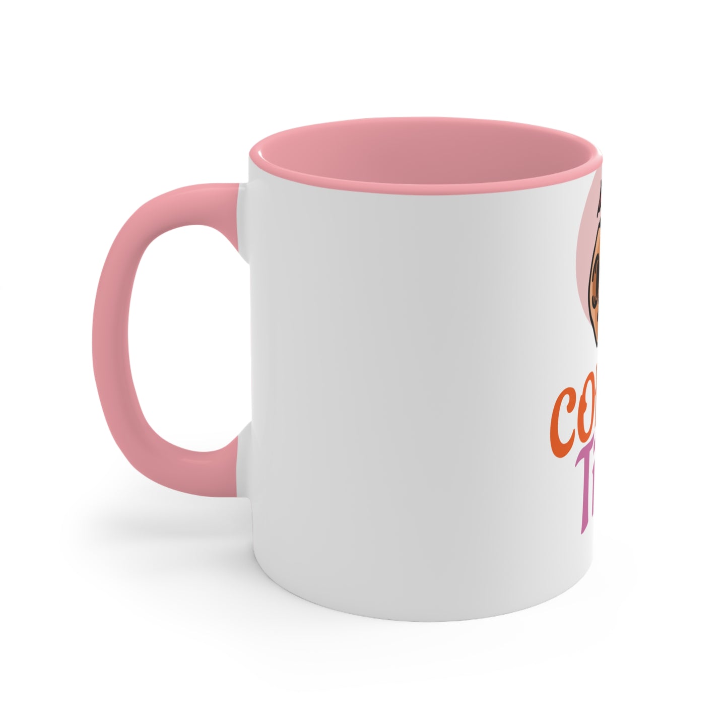 Cute Coffee Time Accent Mug, Gift for Coffee Lovers, Halloween Decor, Fun Kitchenware, Quirky Gift Idea