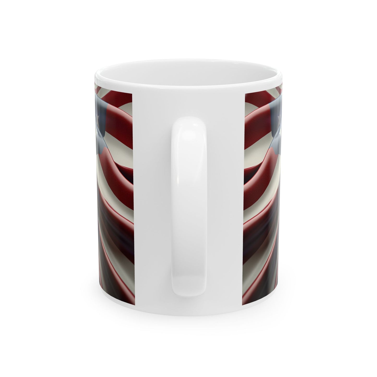 Patriotic American Flag Ceramic Mug — Stars & Stripes 11oz/15oz