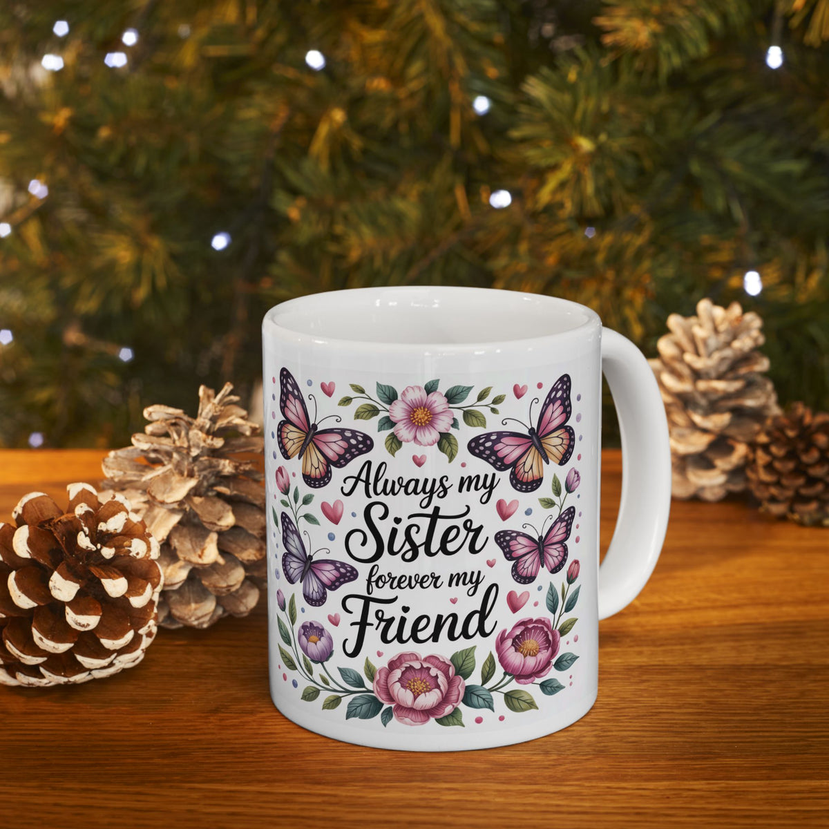Butterfly Floral Ceramic Mug