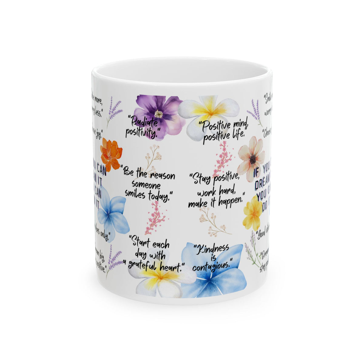 Inspirational Floral Quote Mug