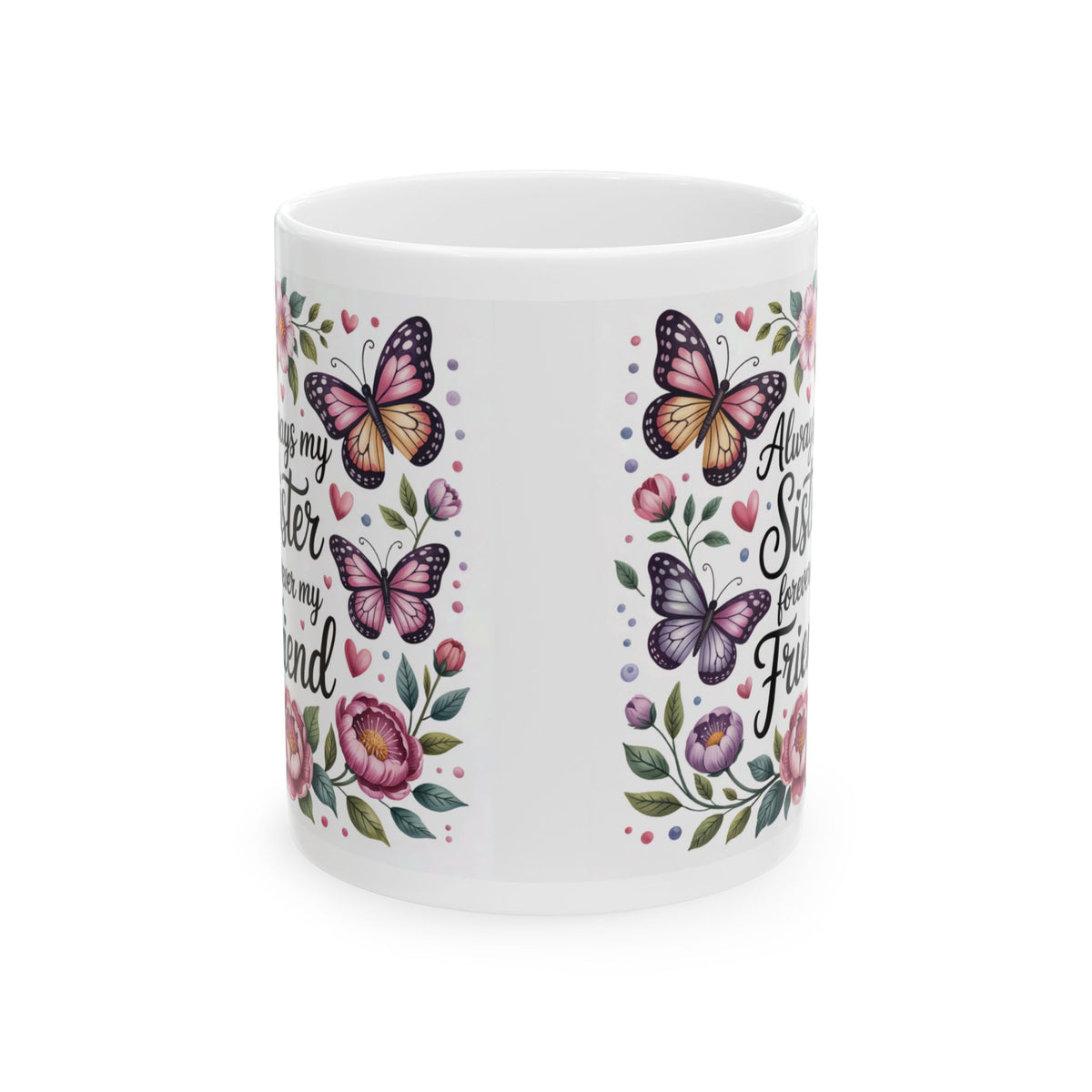 Butterfly Floral Ceramic Mug