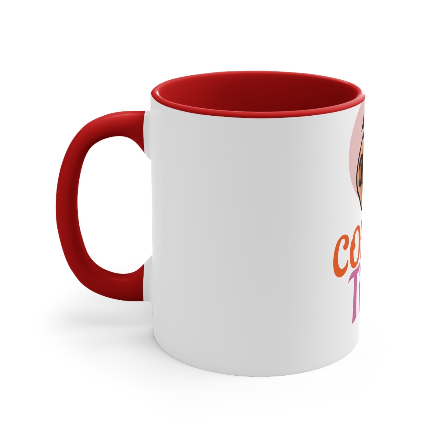 Cute Coffee Time Accent Mug, Gift for Coffee Lovers, Halloween Decor, Fun Kitchenware, Quirky Gift Idea