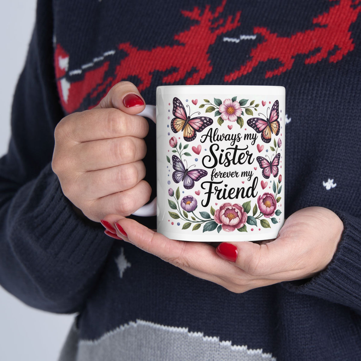 Butterfly Floral Ceramic Mug