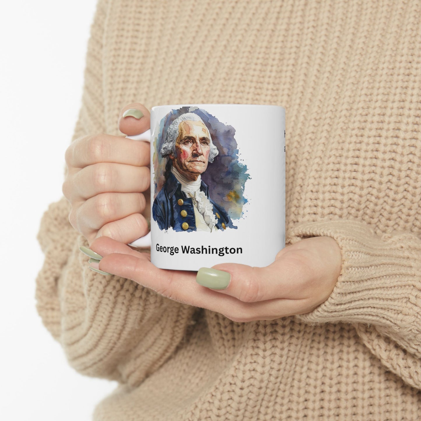 George Washington Facts Ceramic Mug — Presidential History Coffee Cup (11oz, 15oz)